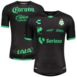 Santos Laguna Charly 2020/21 Borta Authentic Matchtröja - Svart/Grön