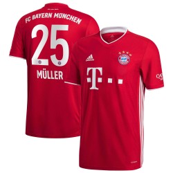 Thomas Müller Bayern Munich 2020/21 Hemma Matchtröja - Röd