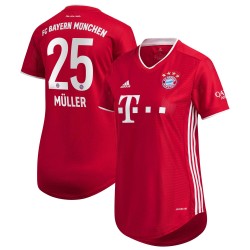 Thomas Müller Bayern Munich Kvinnor's 2020/21 Hemma Matchtröja - Röd