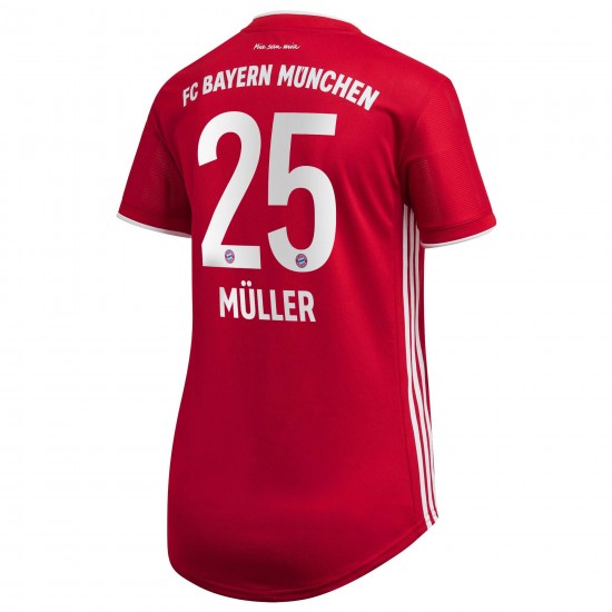 Thomas Müller Bayern Munich Kvinnor's 2020/21 Hemma Matchtröja - Röd