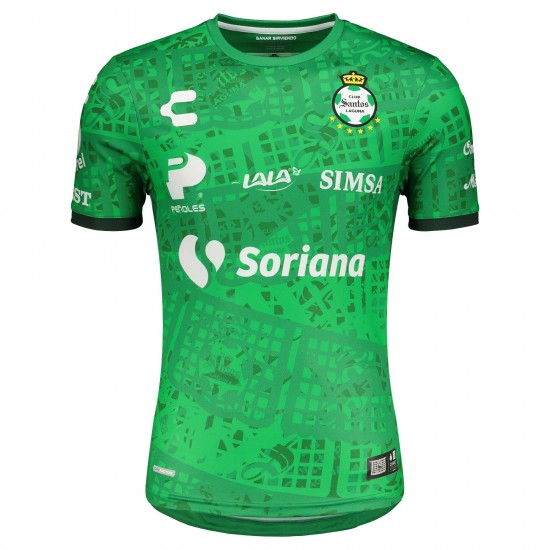 Santos Laguna Charly 2020/21 Tredje Authentic Matchtröja - Grön
