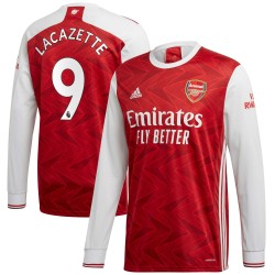 Alexandre Lacazette Arsenal 2020/21 Hemma Spelare Långärmad Matchtröja - Maroon