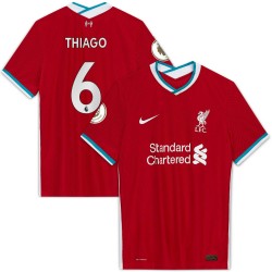 Thiago Alcântara Liverpool 2020/21 Hemma Authentic Spelare Matchtröja - Röd