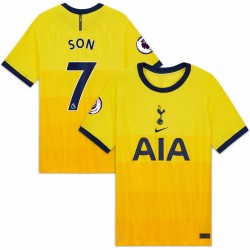 Son Heung-min Tottenham Hotspur 2020/21 Tredje Authentic Spelare Matchtröja - Gul