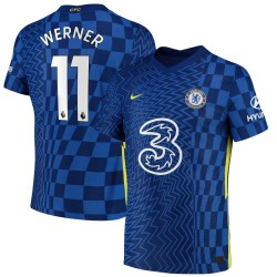 Timo Werner Chelsea 2021/22 Hemma Vapor Match Authentic Spelare Matchtröja - Blå