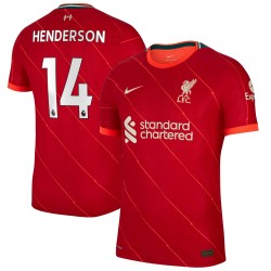 Jordan Henderson Liverpool 2021/22 Hemma Vapor Match Authentic Spelare Matchtröja - Röd