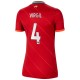 Virgil Van Dijk Liverpool Kvinnor's 2021/22 Hemma Breathe Stadium Spelare Matchtröja - Röd