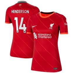 Jordan Henderson Liverpool Kvinnor's 2021/22 Hemma Breathe Stadium Spelare Matchtröja - Röd