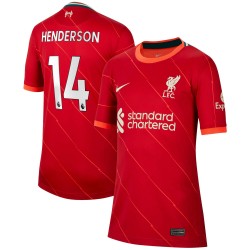 Jordan Henderson Liverpool Barn 2021/22 Hemma Breathe Stadium Spelare Matchtröja - Röd