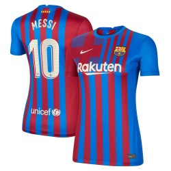 Lionel Messi Barcelona Kvinnor's 2021/22 Hemma Spelare Matchtröja - Blå