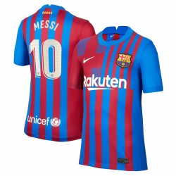 Lionel Messi Barcelona Barn 2021/22 Hemma Spelare Matchtröja - Blå