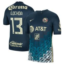 Guillermo Ochoa Klubblag América 2021/22 Borta Breathe Stadium Spelare Matchtröja - Marin
