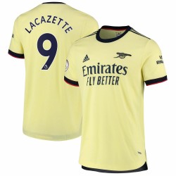 Alexandre Lacazette Arsenal 2021 Borta Authentic Matchtröja - Pearl Citrine