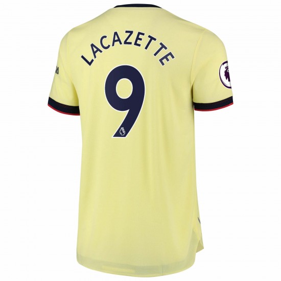 Alexandre Lacazette Arsenal 2021 Borta Authentic Matchtröja - Pearl Citrine