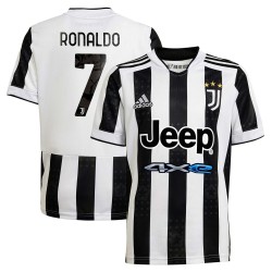 Cristiano Ronaldo Juventus Barn 2021/22 Hemma Spelare Matchtröja - Vit