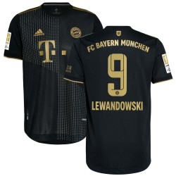 Robert Lewandowski Bayern Munich 2021/22 Borta Authentic Spelare Matchtröja - Svart