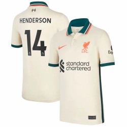 Jordan Henderson Liverpool Barn 2021/22 Borta Breathe Stadium Spelare Matchtröja - Tan
