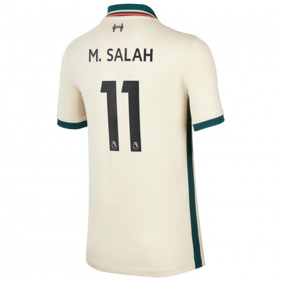 Mohamed Salah Liverpool Barn 2021/22 Borta Breathe Stadium Spelare Matchtröja - Tan