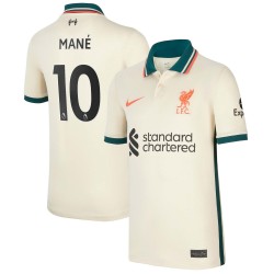 Sadio Mané Liverpool Barn 2021/22 Borta Breathe Stadium Spelare Matchtröja - Tan