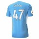 Phil Foden Manchester City 2021/22 Hemma Authentic Spelare Matchtröja - Ljus Blå