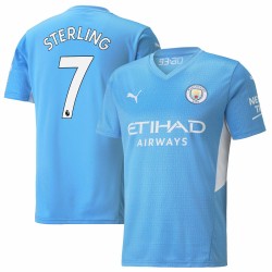 Raheem Sterling Manchester City 2021/22 Hemma Spelare Matchtröja - Ljus Blå