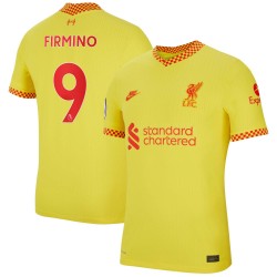 Roberto Firmino Liverpool 2021/22 Tredje Vapor Match Spelare Matchtröja - Gul