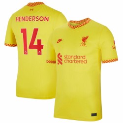 Jordan Henderson Liverpool 2021/22 Tredje Breathe Stadium Spelare Matchtröja - Gul