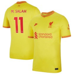 Mohamed Salah Liverpool 2021/22 Tredje Breathe Stadium Spelare Matchtröja - Gul