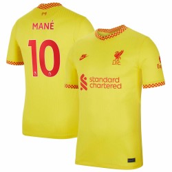 Sadio Mané Liverpool 2021/22 Tredje Breathe Stadium Spelare Matchtröja - Gul