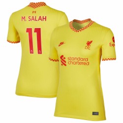 Mohamed Salah Liverpool Kvinnor's 2021/22 Tredje Breathe Stadium Spelare Matchtröja - Gul