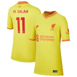 Mohamed Salah Liverpool Barn 2021/22 Tredje Breathe Stadium Spelare Matchtröja - Gul