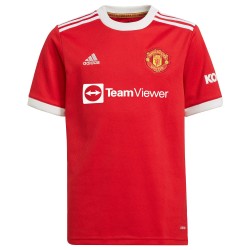 Manchester United Barn 2021/22 Hemma Custom Matchtröja - Röd