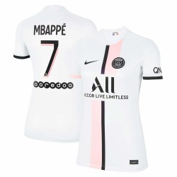 Kylian Mbappé Paris Saint-Germain Kvinnor's 2021/22 Borta Breathe Stadium Spelare Matchtröja - Vit