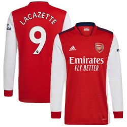 Alexandre Lacazette Arsenal 2021/22 Hemma Långärmad Spelare Matchtröja - Röd/Vit