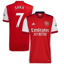 Bukayo Saka Arsenal 2021/22 Hemma Spelare Matchtröja - Röd/Vit