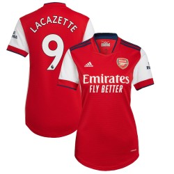 Alexandre Lacazette Arsenal Kvinnor's 2021/22 Hemma Spelare Matchtröja - Röd/Vit