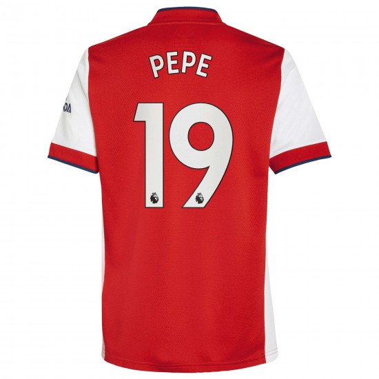 Nicolas Pépé Arsenal Barn 2021/22 Hemma Spelare Matchtröja - Röd/Vit
