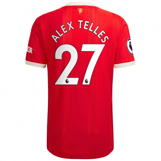 Alex Telles Manchester United 2021/22 Hemma Authentic Spelare Matchtröja - Röd