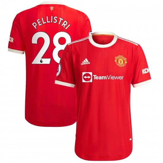Facundo Pellistri Manchester United 2021/22 Hemma Authentic Spelare Matchtröja - Röd