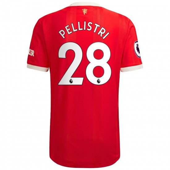 Facundo Pellistri Manchester United 2021/22 Hemma Authentic Spelare Matchtröja - Röd