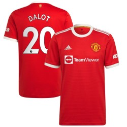 Diogo Dalot Manchester United 2021/22 Hemma Spelare Matchtröja - Röd