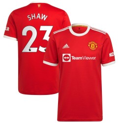 Luke Shaw Manchester United 2021/22 Hemma Spelare Matchtröja - Röd