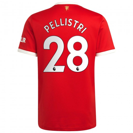 Facundo Pellistri Manchester United 2021/22 Hemma Spelare Matchtröja - Röd