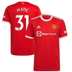 Nemanja Matic Manchester United 2021/22 Hemma Spelare Matchtröja - Röd