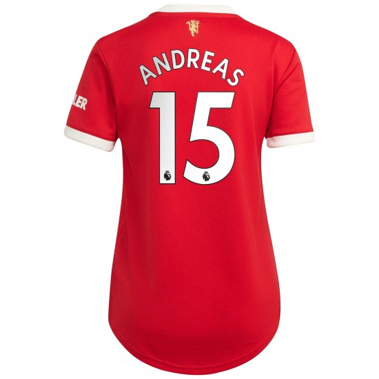 Andreas Pereira Manchester United Kvinnor's 2021/22 Hemma Spelare Matchtröja - Röd