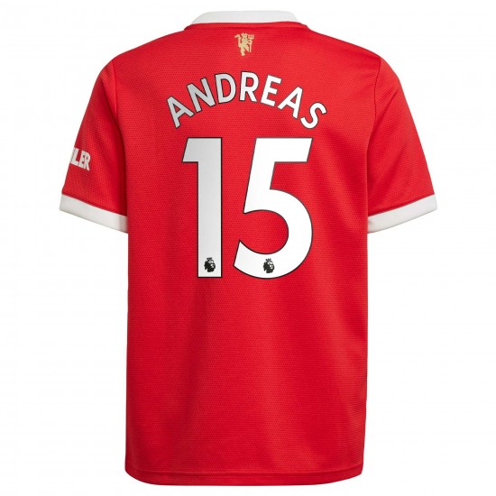 Andreas Pereira Manchester United Barn 2021/22 Hemma Spelare Matchtröja - Röd