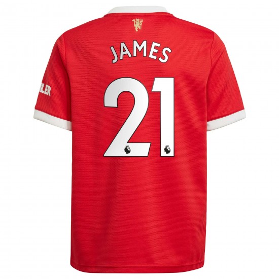 Daniel James Manchester United Barn 2021/22 Hemma Spelare Matchtröja - Röd