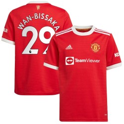 Aaron Wan-Bissaka Manchester United Barn 2021/22 Hemma Spelare Matchtröja - Röd