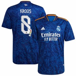 Toni Kroos Real Madrid 2021/22 Borta Authentic Spelare Matchtröja - Blå
