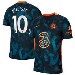 Christian Pulisic Chelsea 2021/22 Tredje Vapor Match Authentic Spelare Matchtröja - Blå